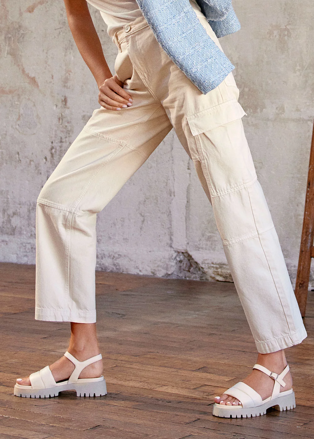 SANDALE REBEKA CUIR BLANC