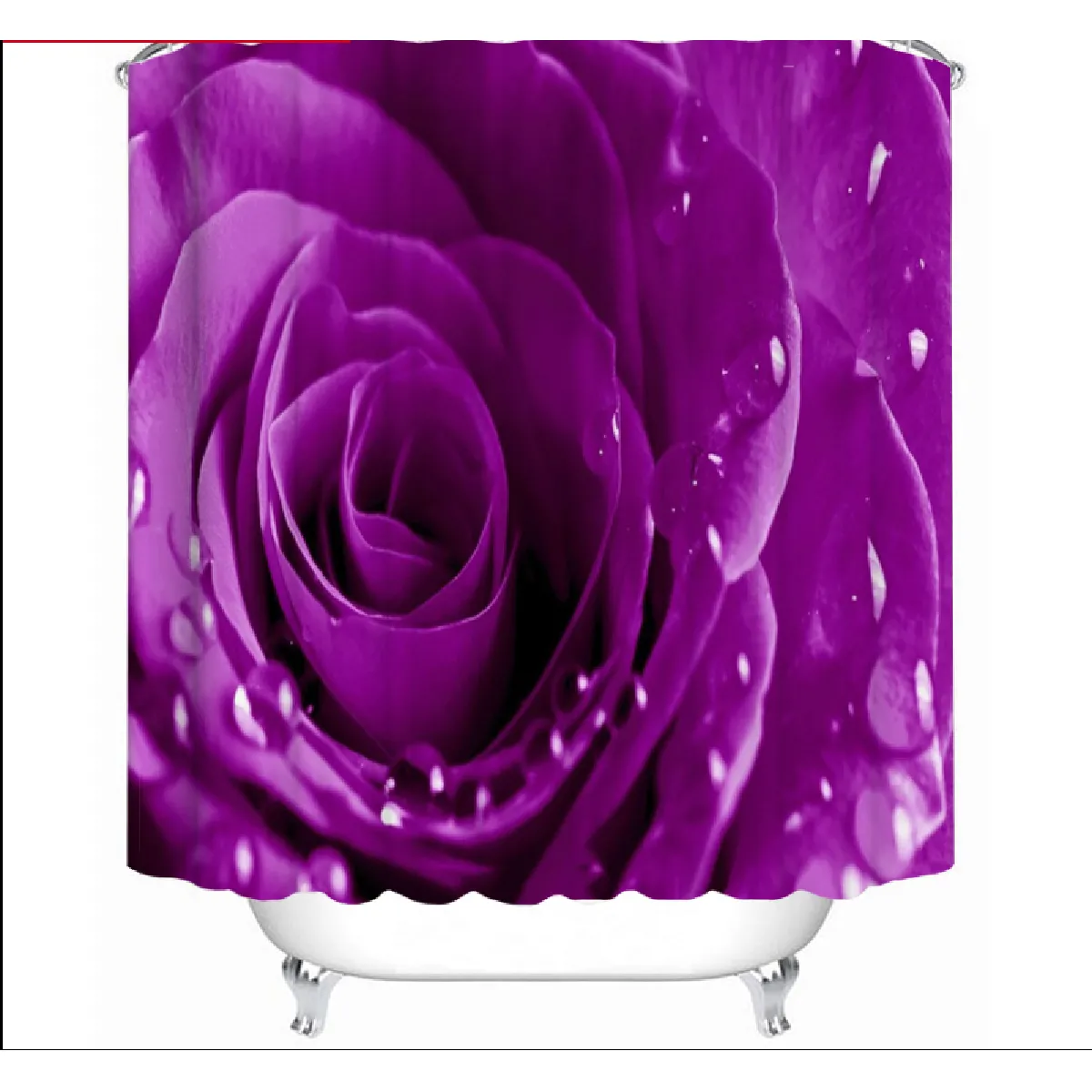 Universal Set 4 Pièces Rideaux de douche Rose