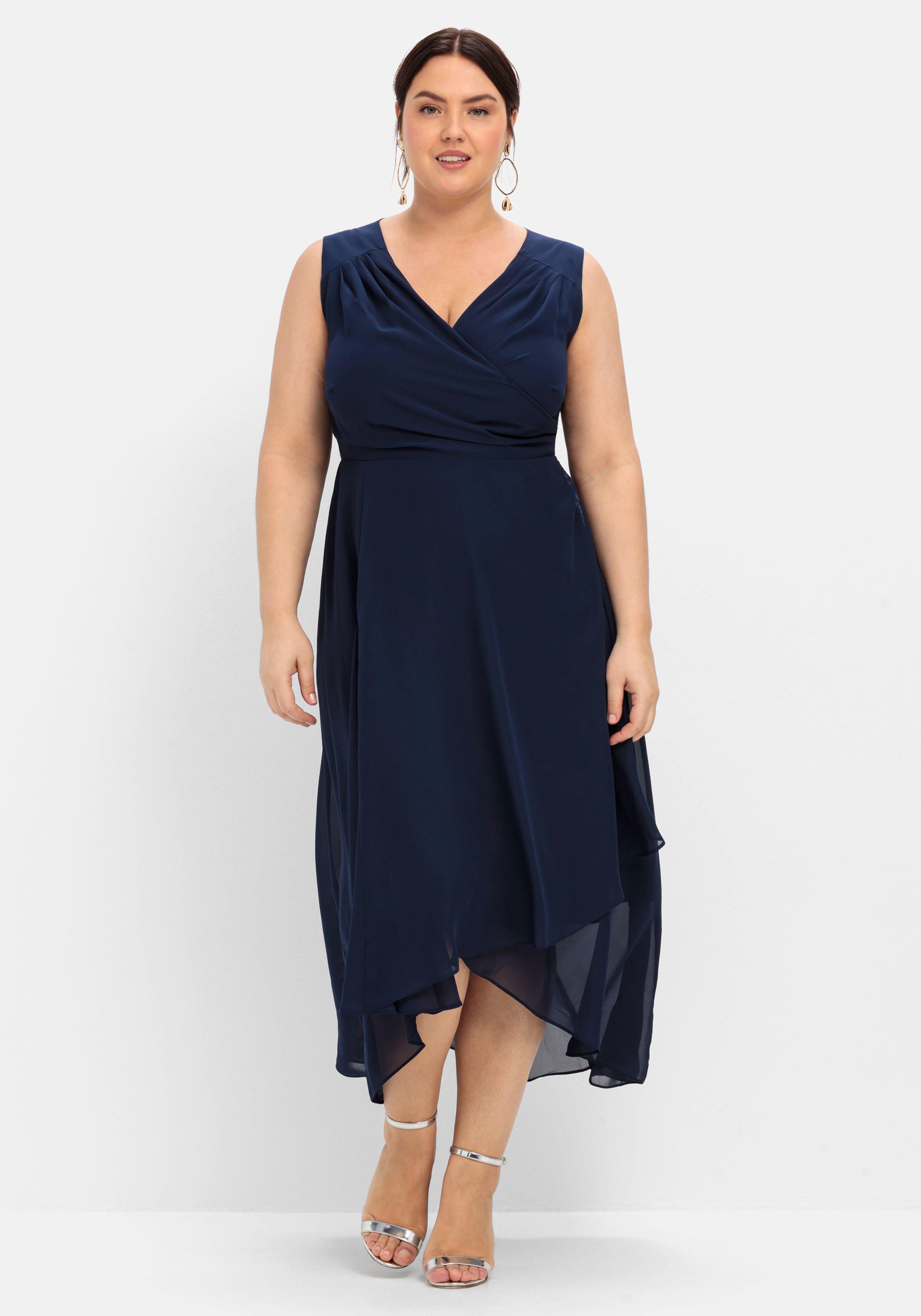 Chiffonkleid in Wickeloptik