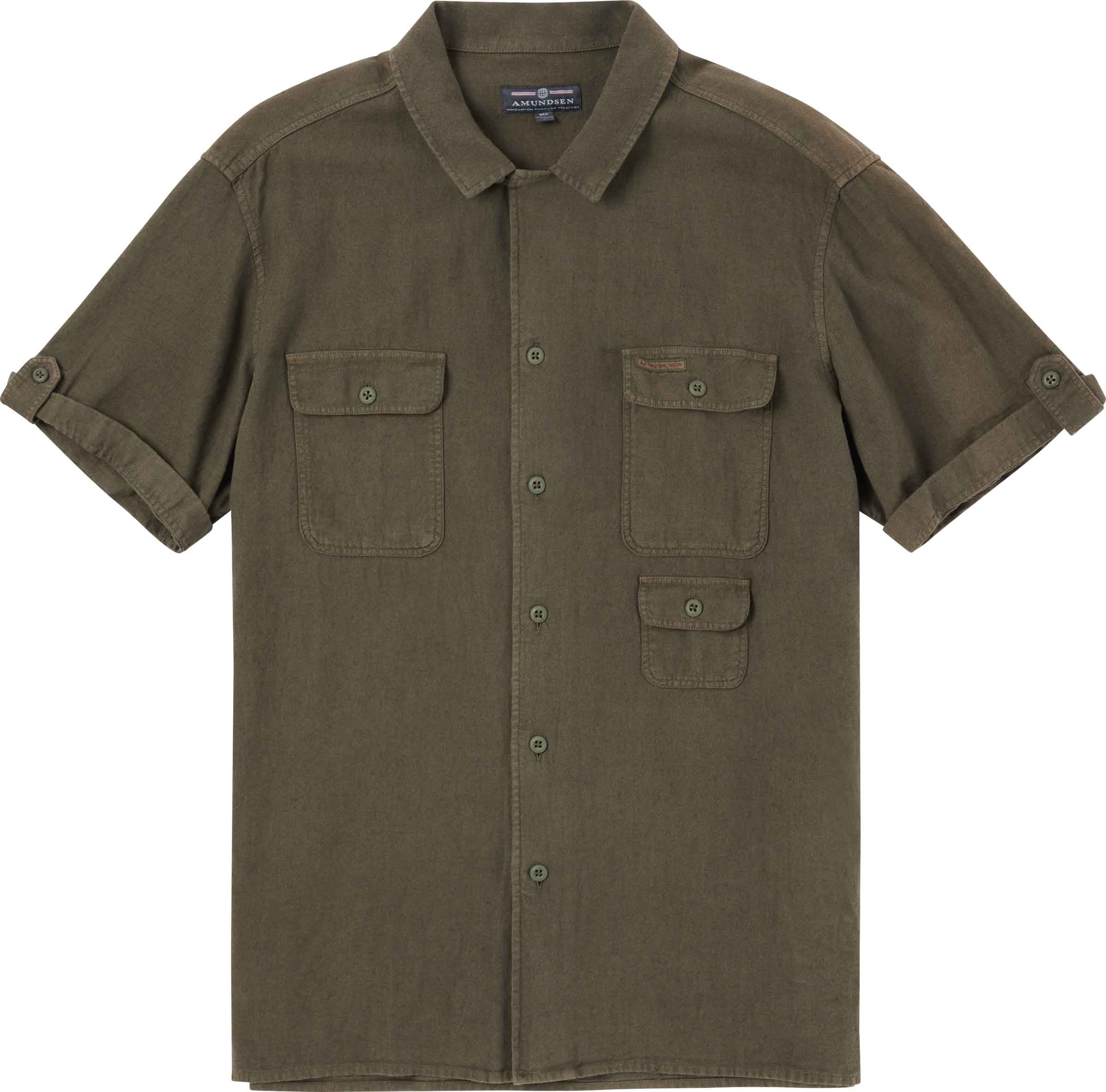 Traveller's Linen SS Herre 450/Olive