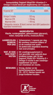 Dagravit Vitaal 50  Vitamine D   Omega-3 Visolie Capsules 90CP