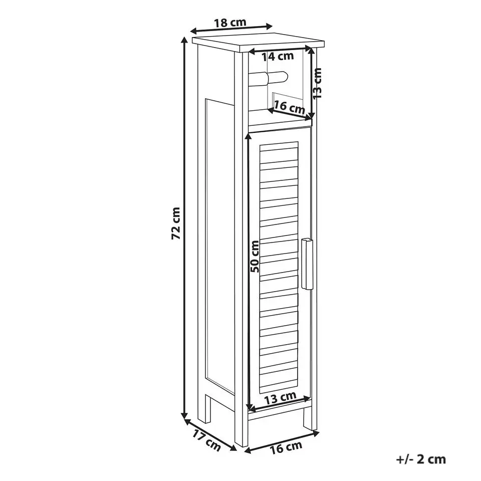 OLATHE - Toiletrolhouder - Wit - Bamboehout