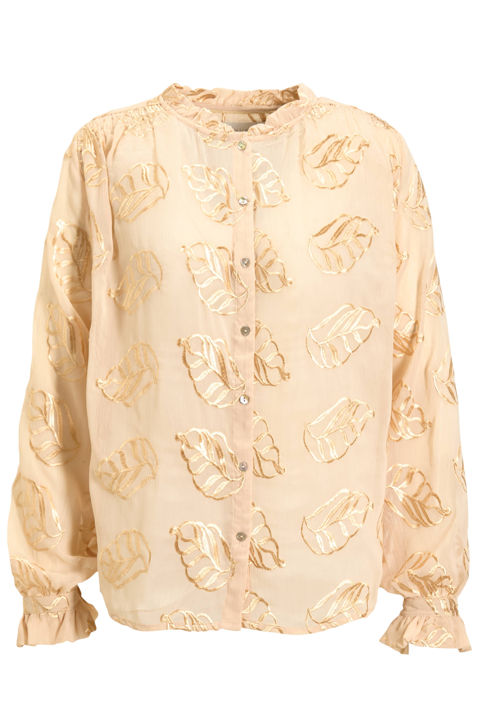 NUKUS blouse Jenna beige/ goud