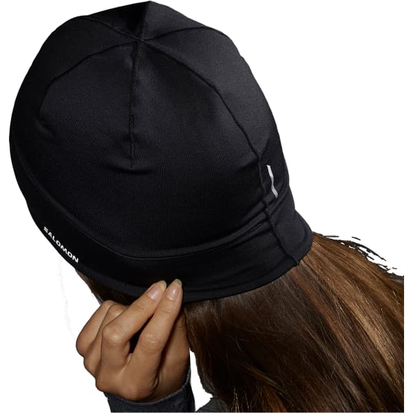 Bonnet ski de fond SALOMON ACTIVE BEANIE DEEP BLACK/REFLECTIVE SILVER