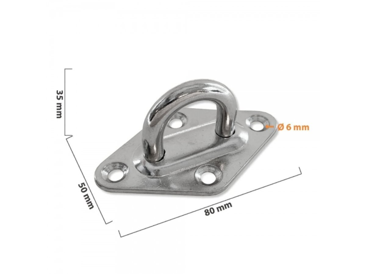 Shadow Comfort schaduwdoek M8 bevestigingsset - Vierkant