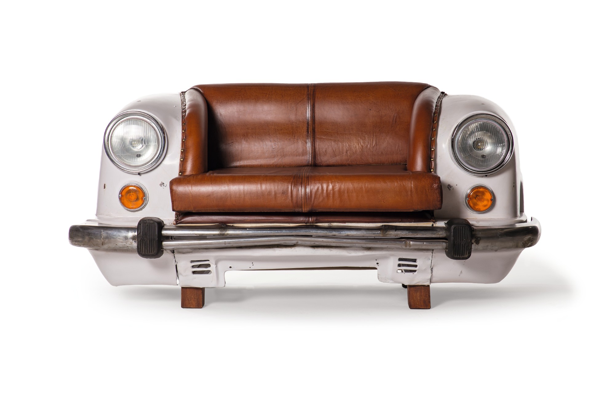 Sofa 'Ambassador Classic', Front, 2-Sitzer, weiß, L 70 cm, B 158 cm, H 83 cm von fischer's lagerhaus