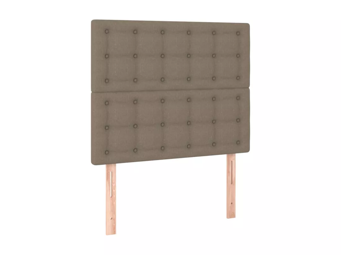 Sommier tapissier avec matelas et LED Taupe 90x190 cm Tissu