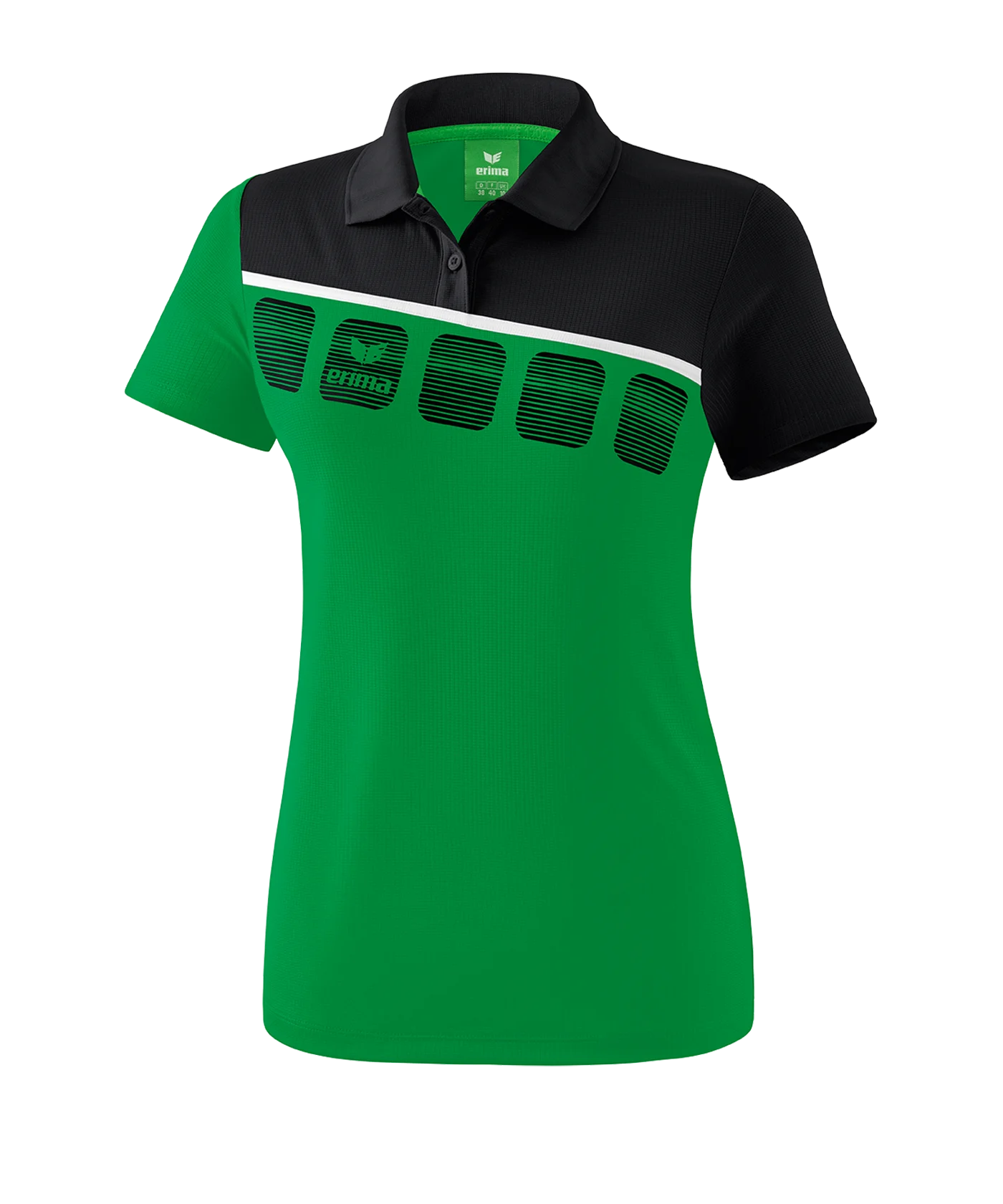 Erima 5-C Poloshirt Damen Grün Schwarz