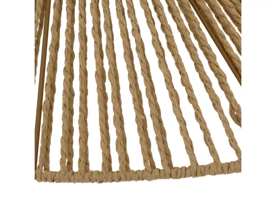 Luminaire Suspension en métal et corde Beige 58 cm