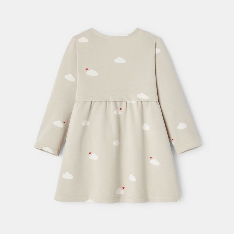 Robe en molleton beige bébé fille Beige