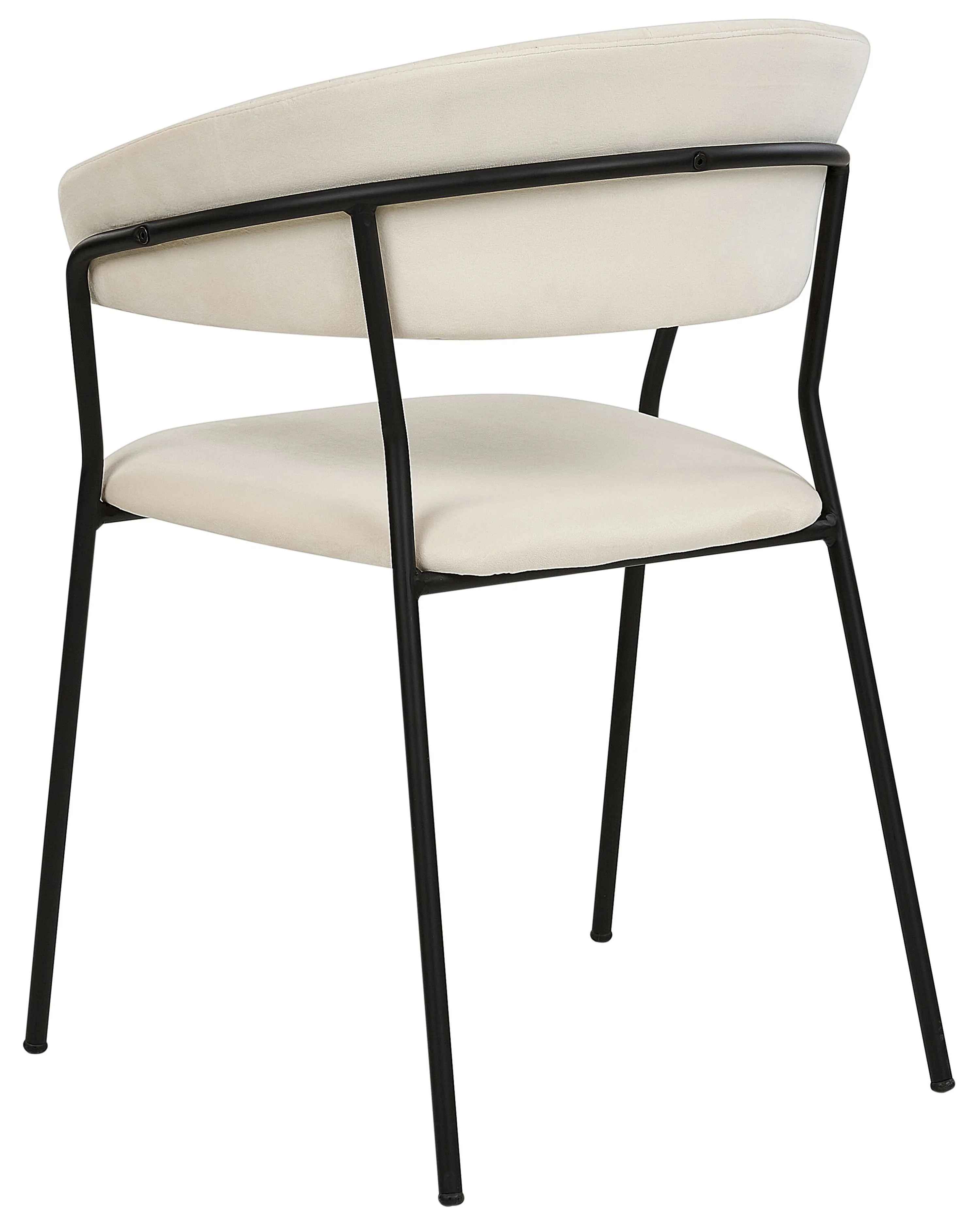 Set van 2 eetkamerstoelen MARIPOSA Fluweel Gebroken wit