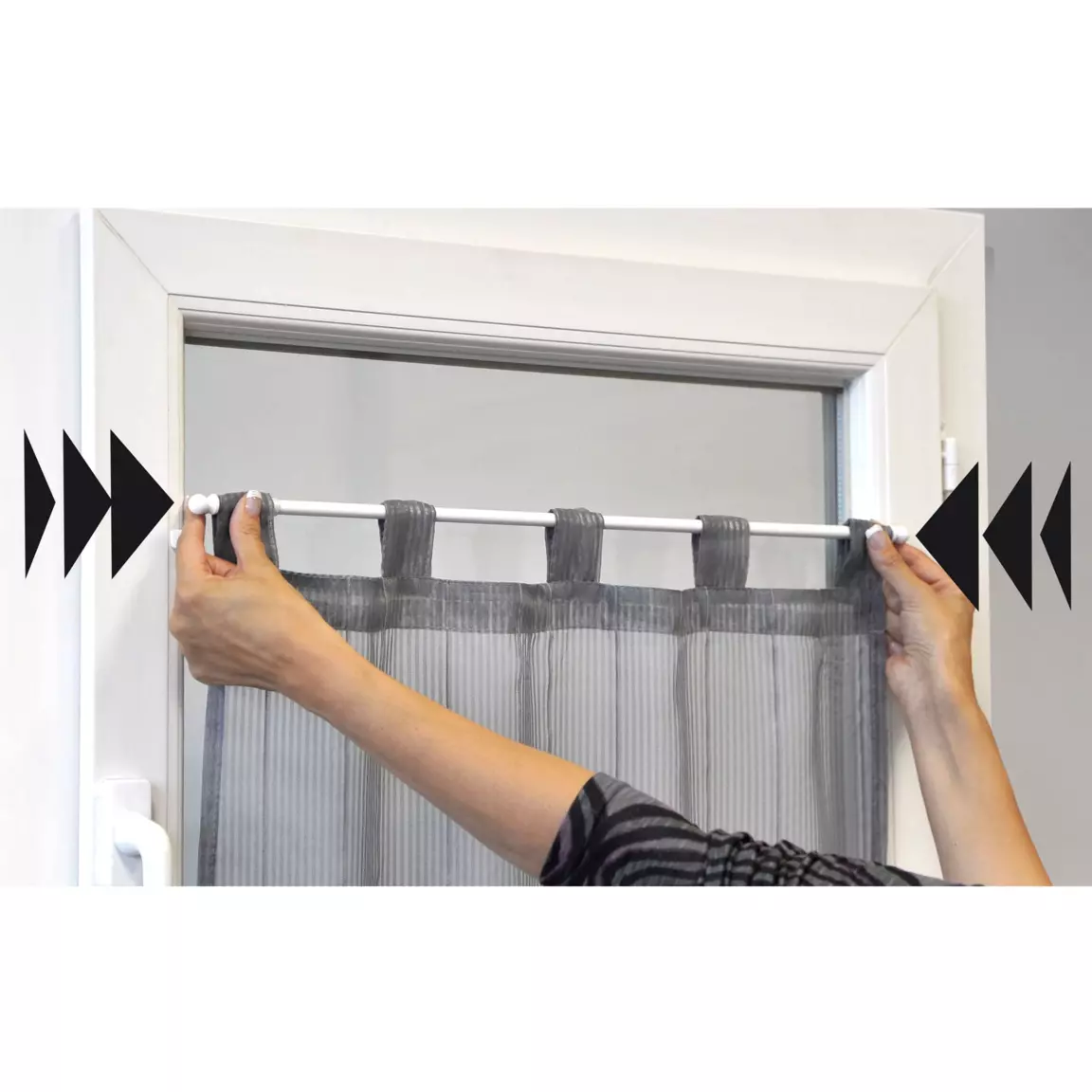 Tringle extensible Fix'vit (80 à 120 cm) Blanc