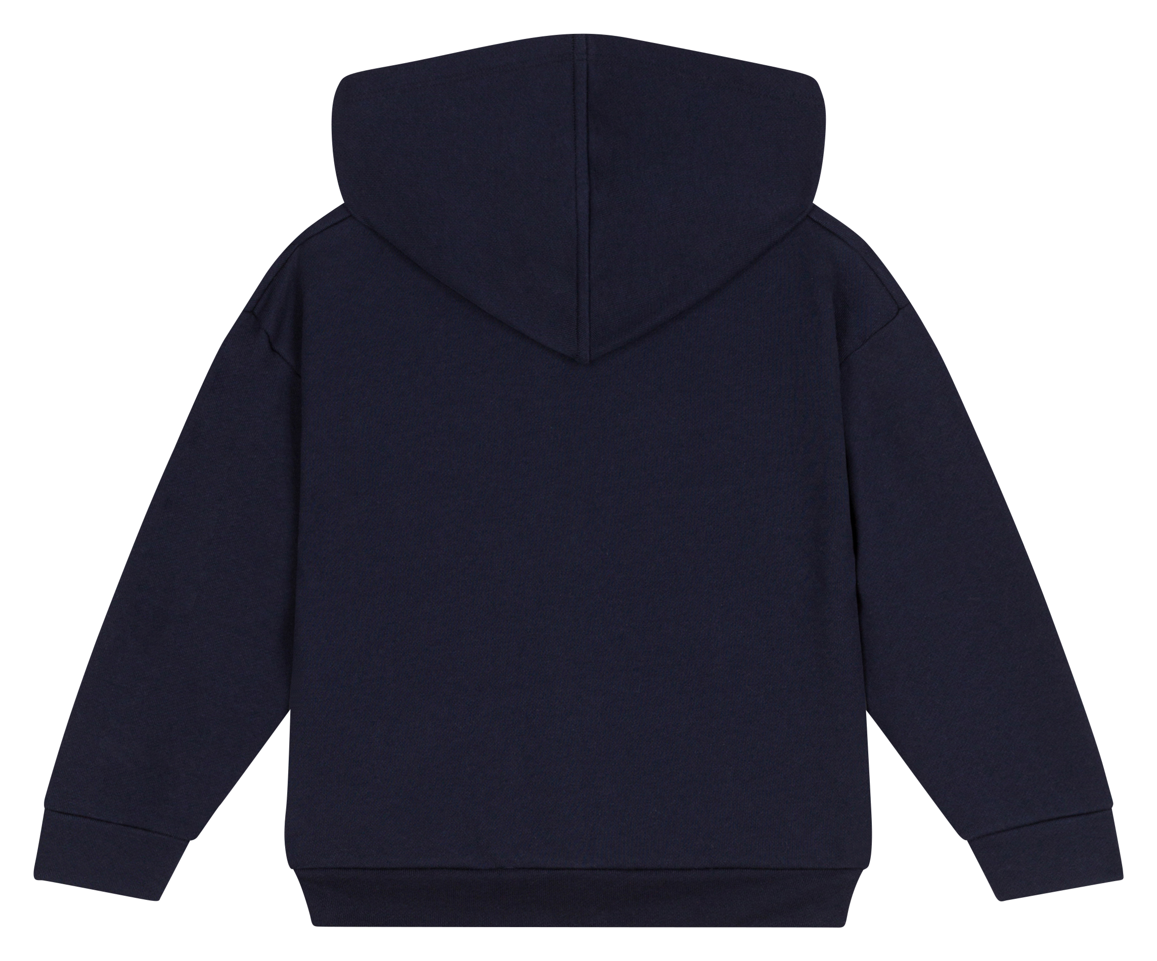 Sweat à capuche droit en coton | Bleu