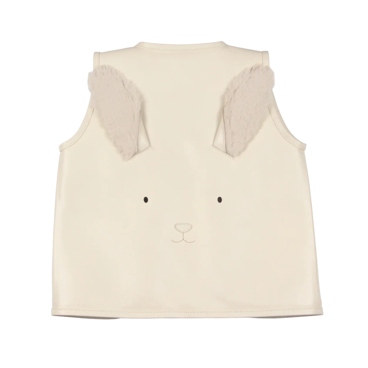 Noa Gilet | Snow Bunny | Cream Leather