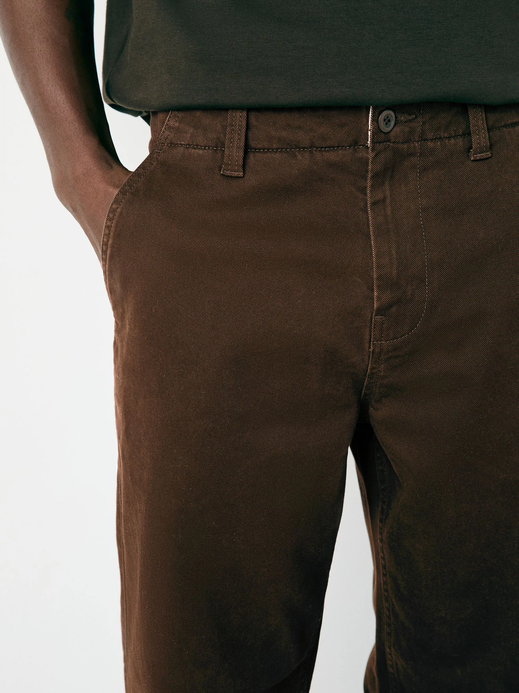 Bruin - Relaxed fit - Authentic Cotton Rich Stretch Trousers
