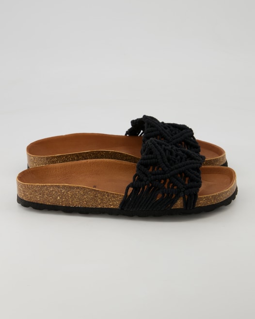 Verbenas Raga Knots Pantoletten in Schwarz