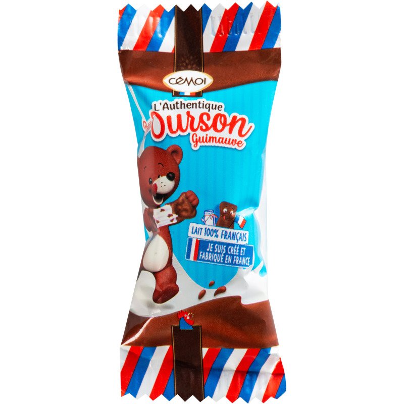 Oursons guimauve et chocolat au lait Cémoi- Boîte distributice de 920 g - 80 sachets