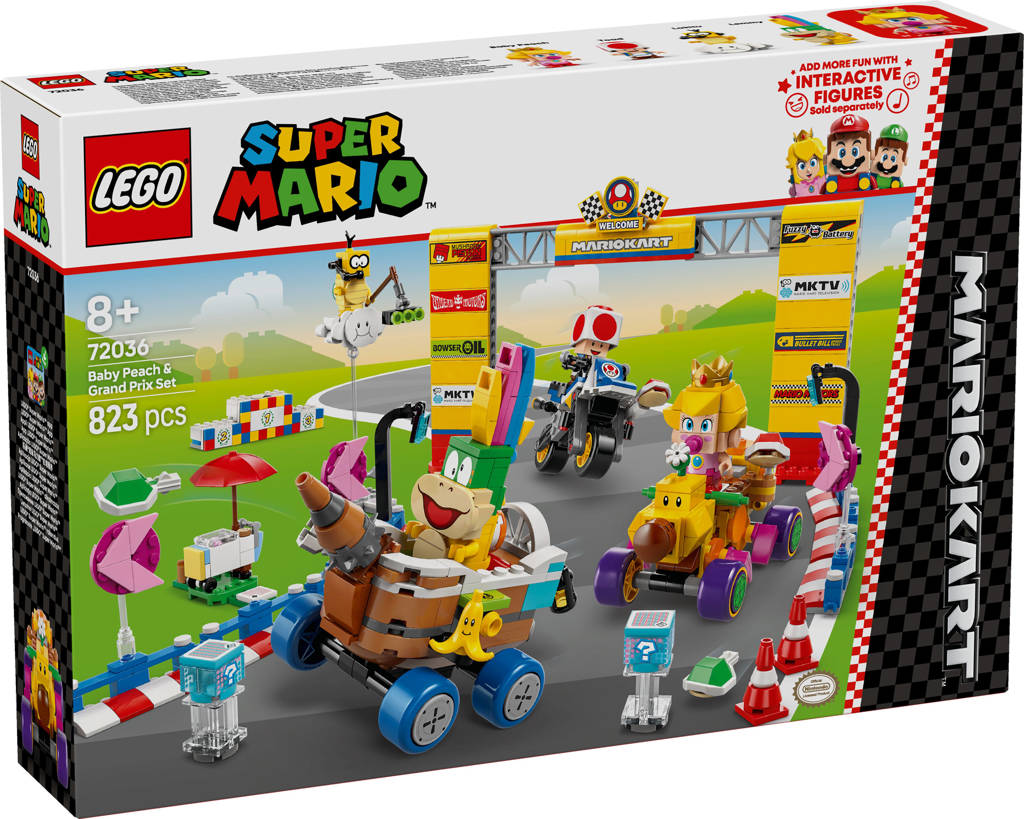 Mario Kart™ – Baby Peach en grand prix–set, racespeelgoed 72036