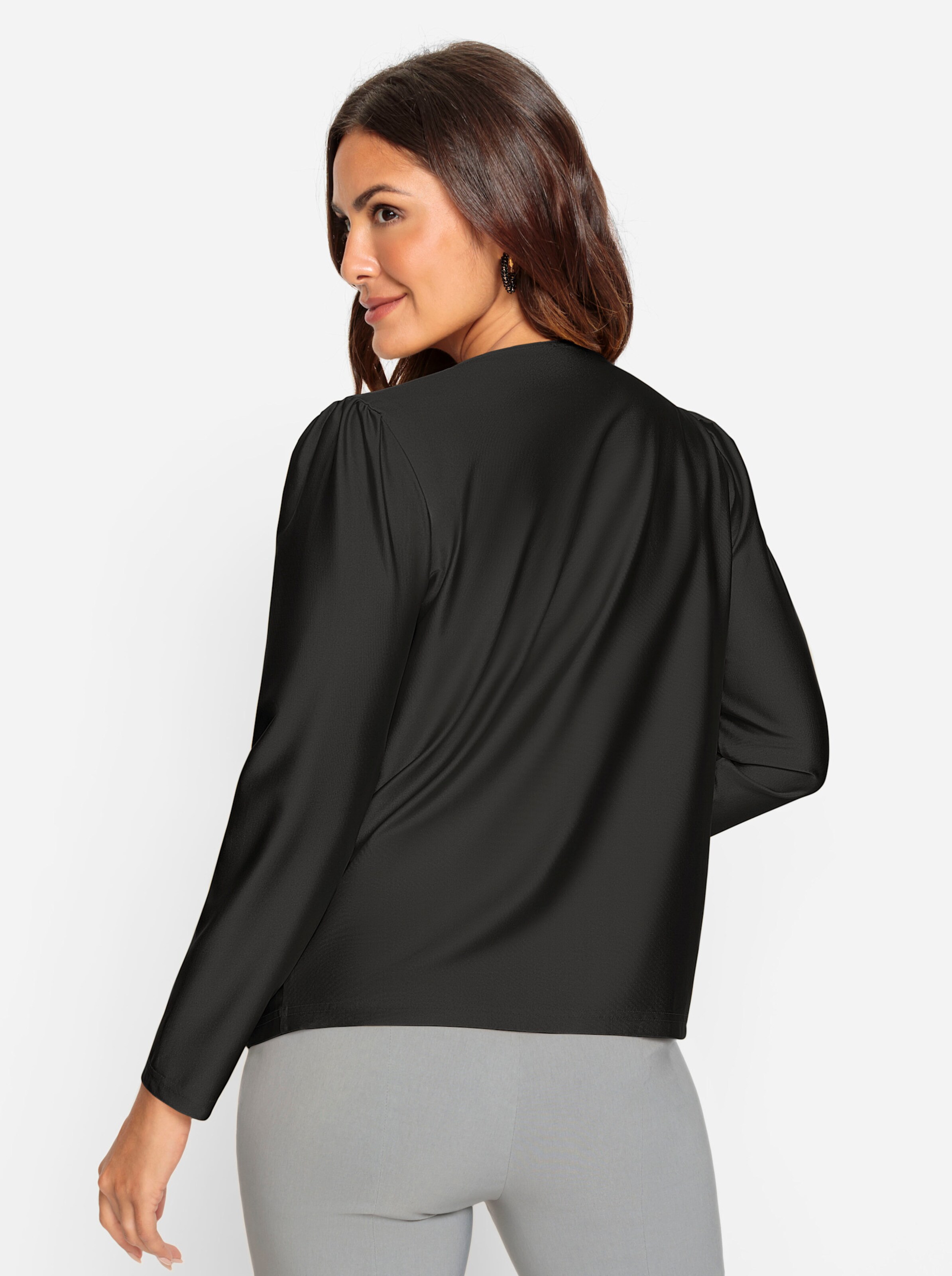 Shirtjacke in schwarz