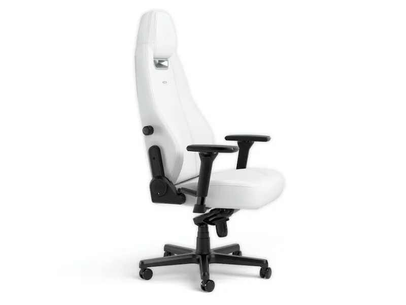 Noblechairs LEGEND - Spillestol - ergonomisk - armstøtter - T-formet - vippe - high-tech falsk læder, højteknologisk vinyl - hvid