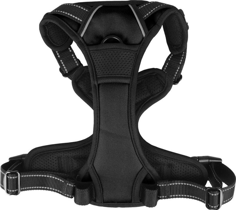 FLAMINGO Hondentuig Balou L 60-85 cm 25 mm zwart