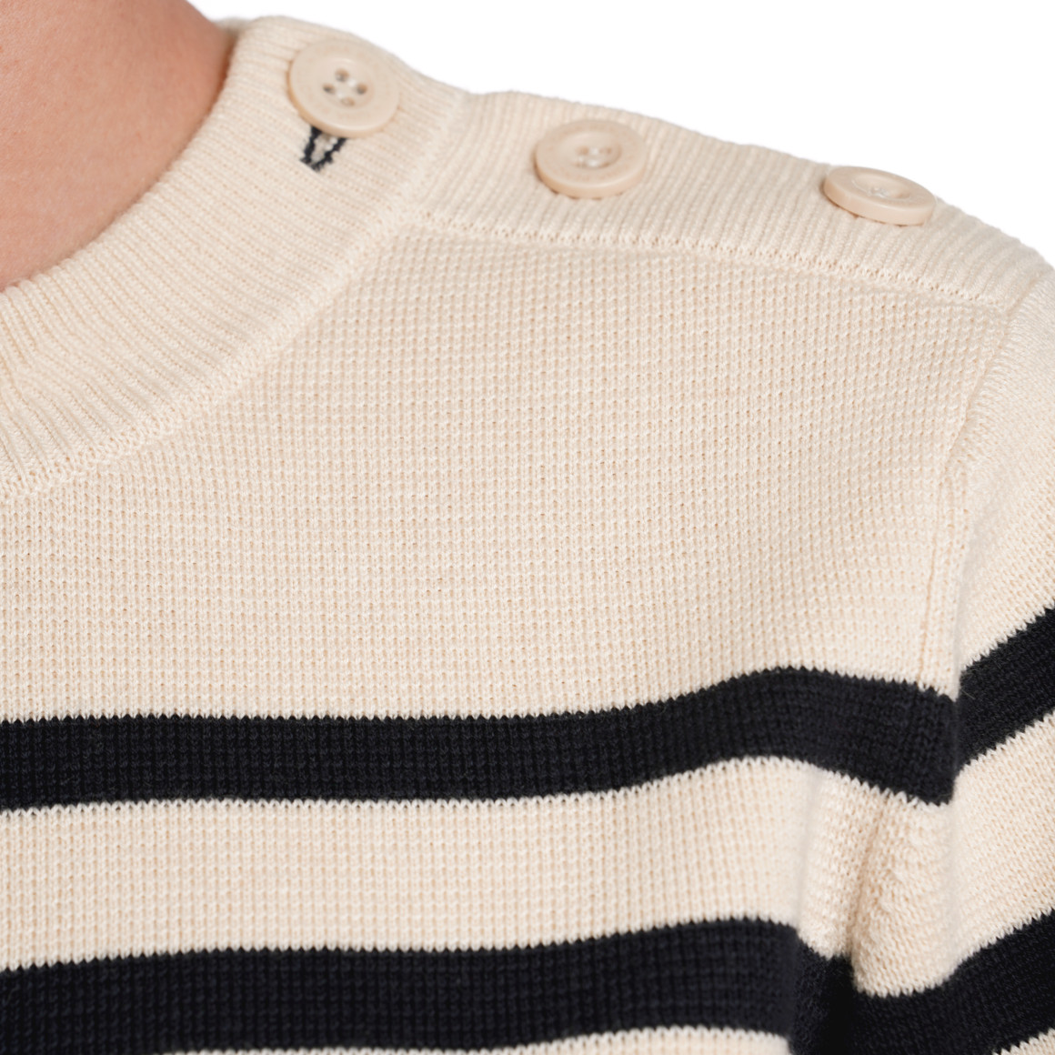 Gina Benotti Damen Strickpullover im Streifen-Look dunkelblau / beige