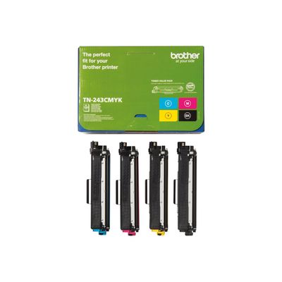 Brother TN243 - pack de 4 - noir, cyan, magenta, jaune - cartouche laser d'origine