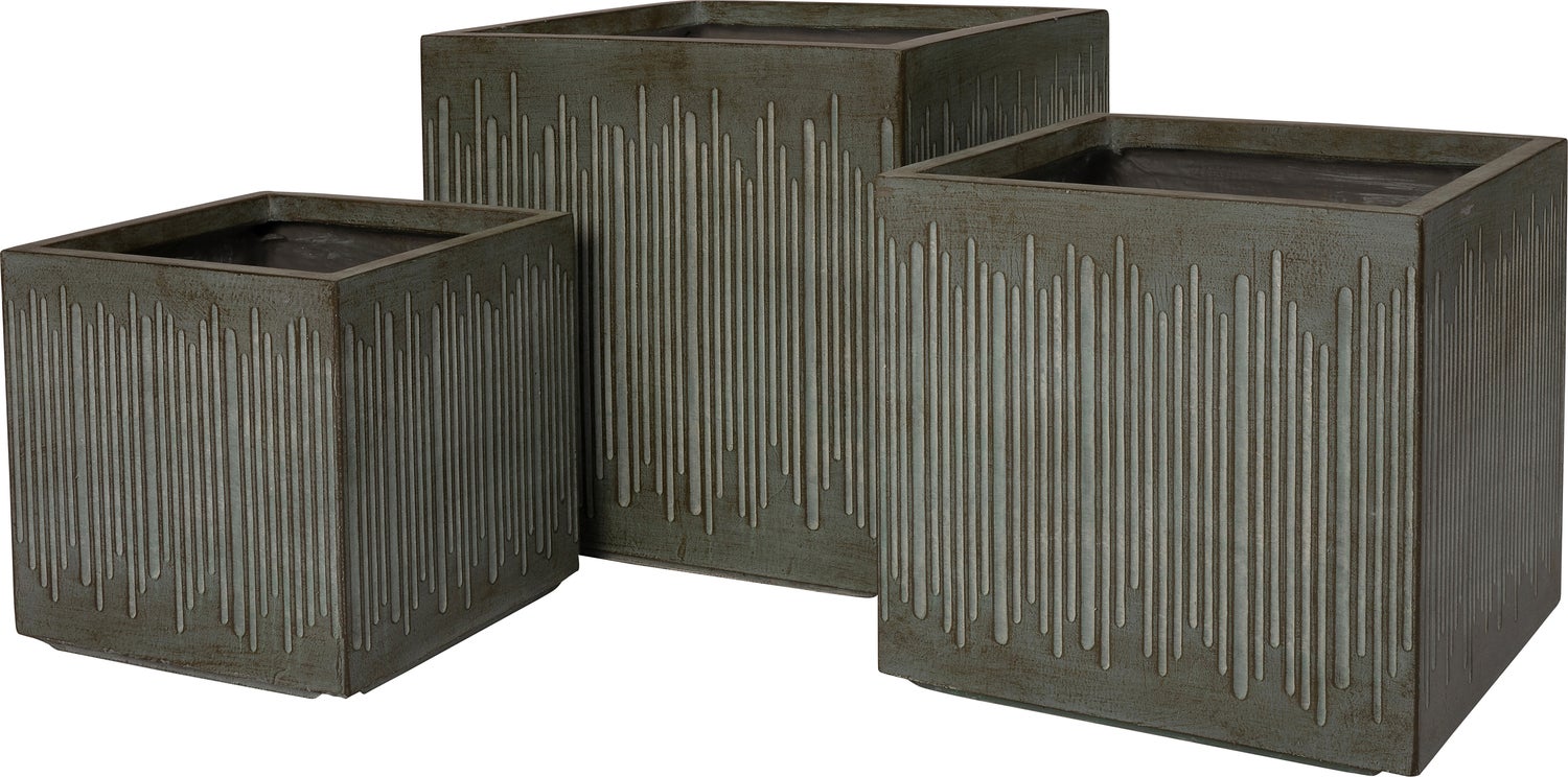 Intratuin bloempot Tube bruin 30,5 x 30,5 x 29 cm