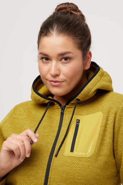 Fleecejacke, Wabenstruktur, Reflektoren, Zipptaschen