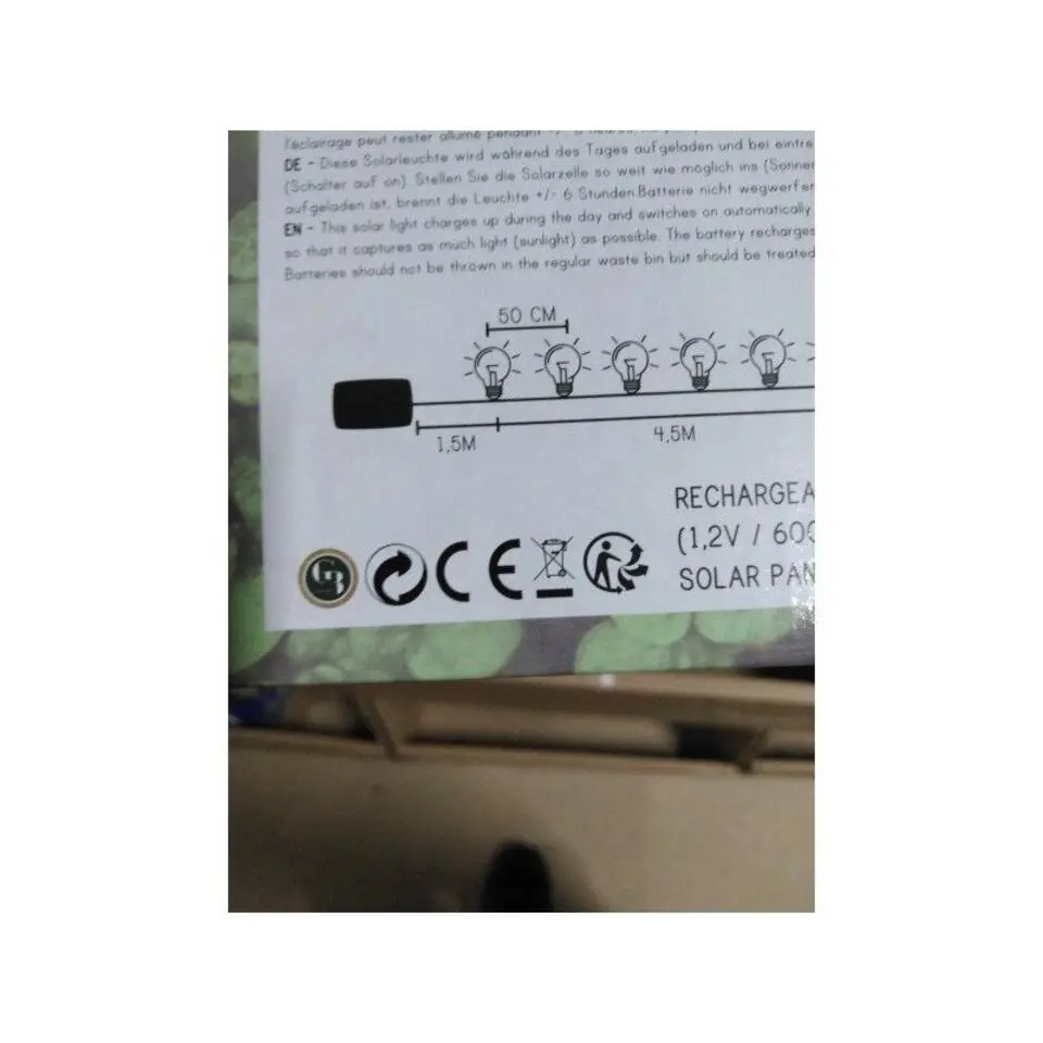 Anna's Collection Solar feestverlichting - 10 LED - 450 cm