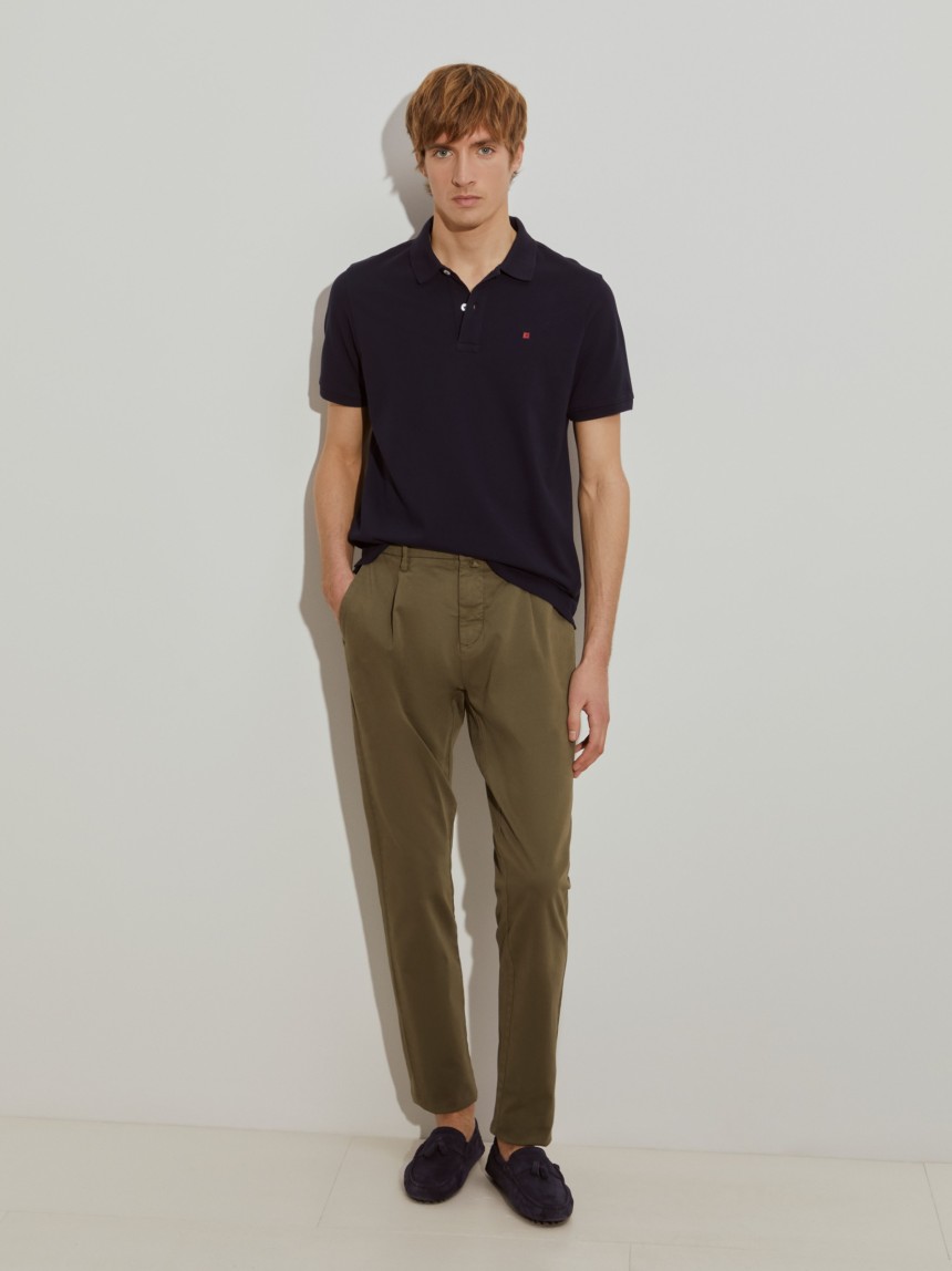 Polo piqué regular fit de algodão