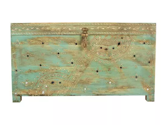 Coffre en bois fait main 60x35,5x33 cm