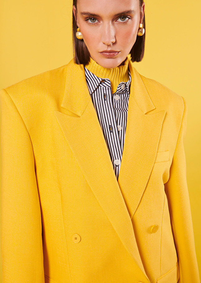 Veste Victoriajaune en tissu flammé