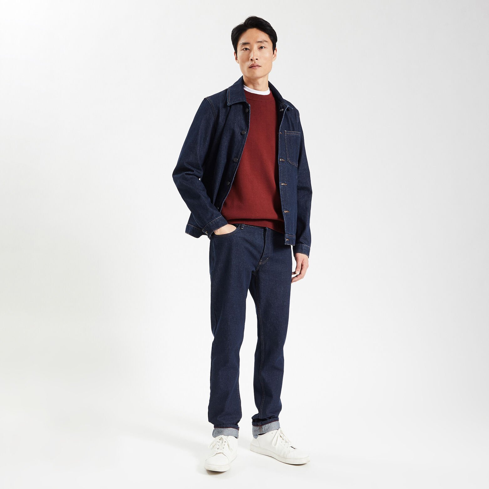 Pull uni 'le parfait by JULES' Bordeaux