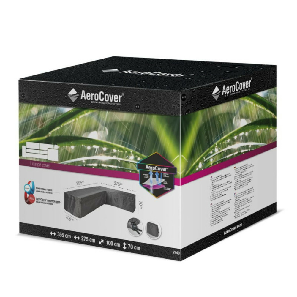 Housse de protection pour salon de jardin d'angle l355 cm