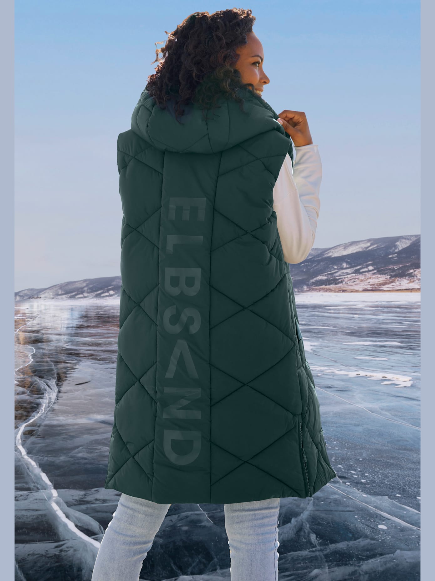 Gilet matelassé doublé avec capuche réglable