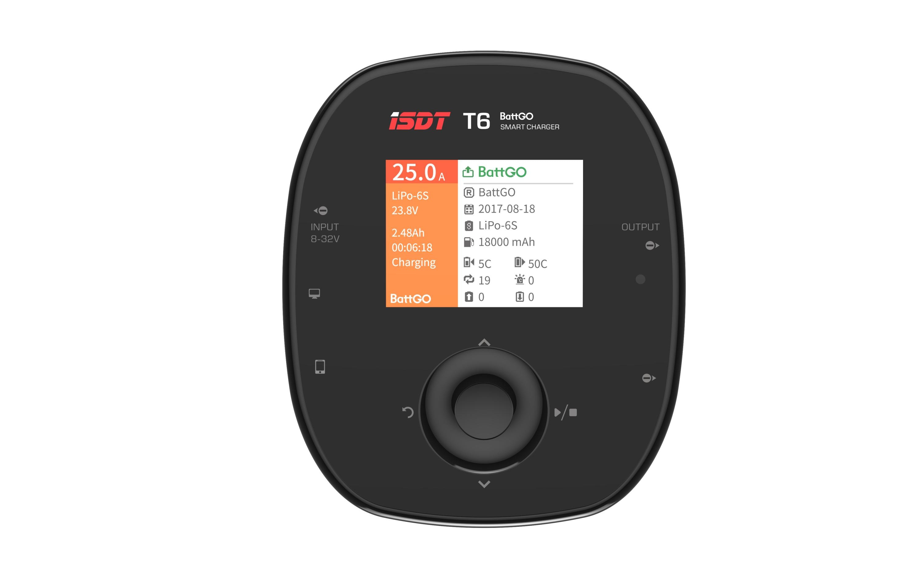 Ladegerät T6 780W DC, 1-6SKompaktes DC Ladegerät für 1-6S LiPo Akkus