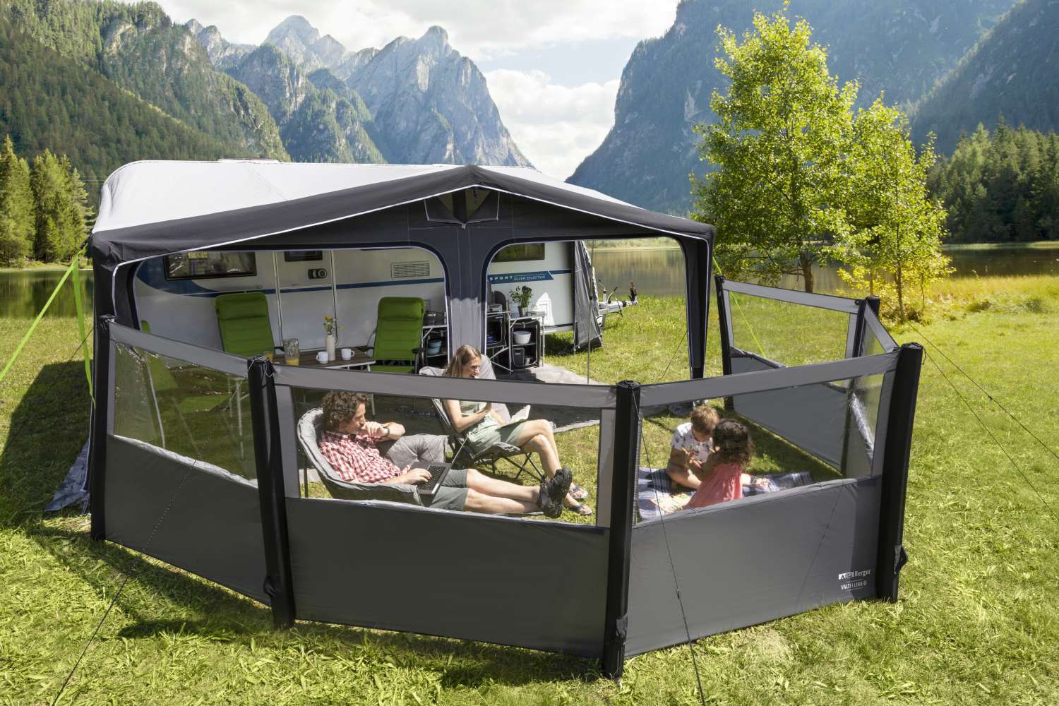Berger Valtellina Air Aufblasbarer Wind- & Sichtschutz 480 x 140 cm