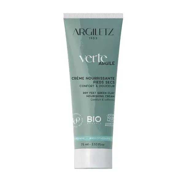Creme nutritivo Argiletz com argila verde para pés secos 75ml