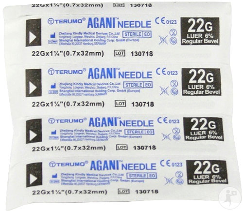 Terumo Agani Aiguille Hypodermique 22G 1 1/4 RB Noir 1 Pièce