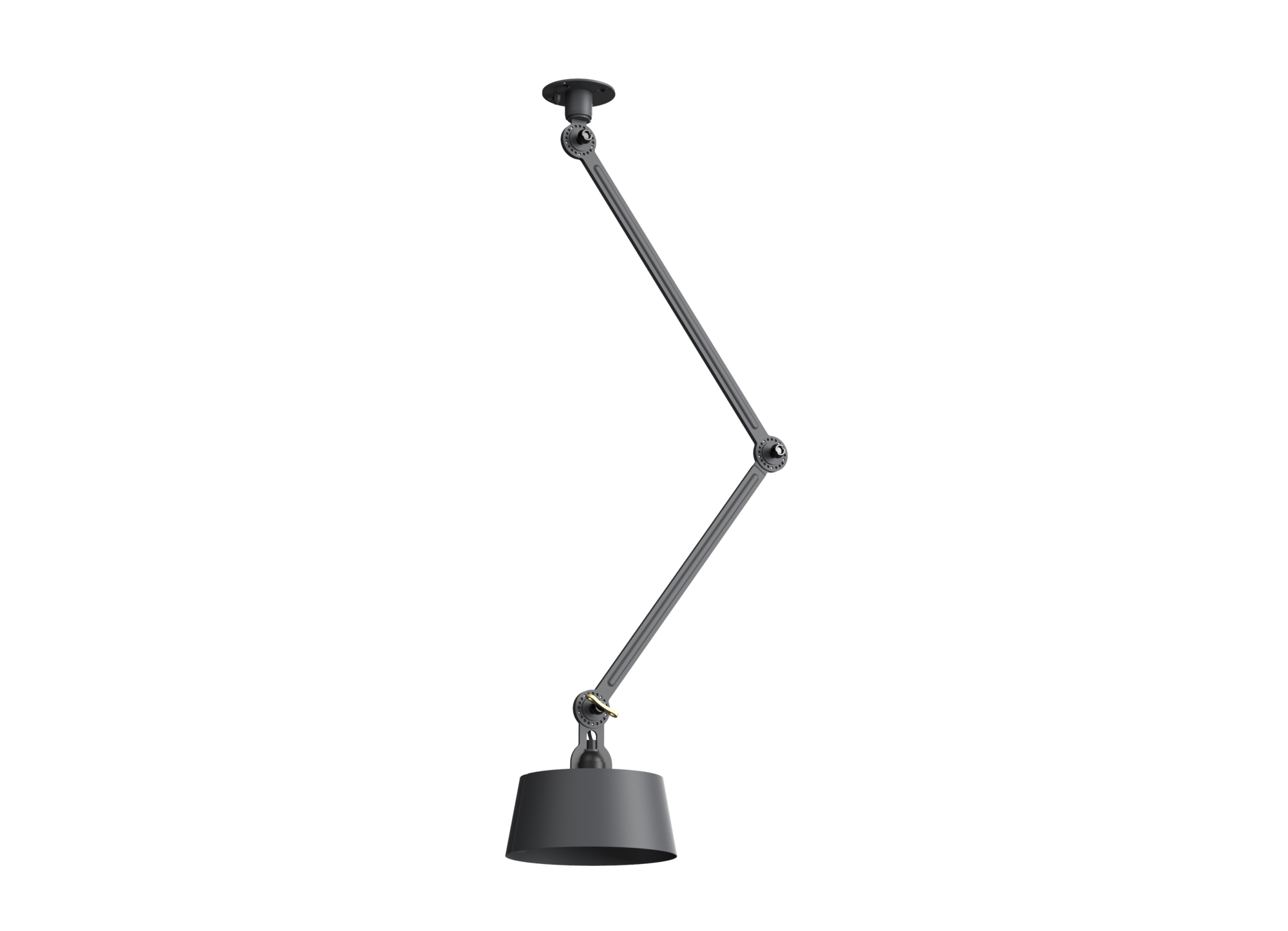 Plafondlamp Bolt 2 arms underfit install midnight grey
