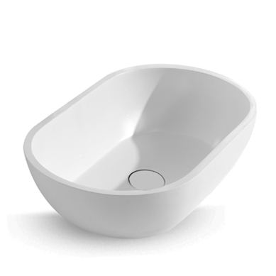 SSI Design Caorle Solid Surface waskom 56x32x15cm mat wit