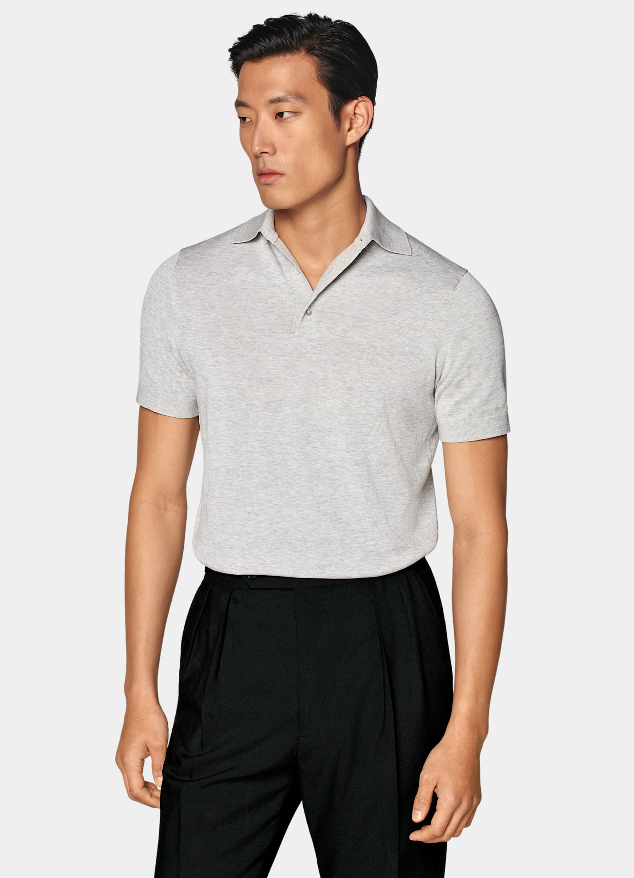 Polo gris clair