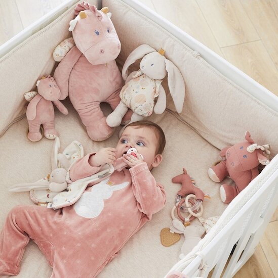 Lina & Joy Peluche Mini-musicale Veloudoux    Rose        de               Noukies