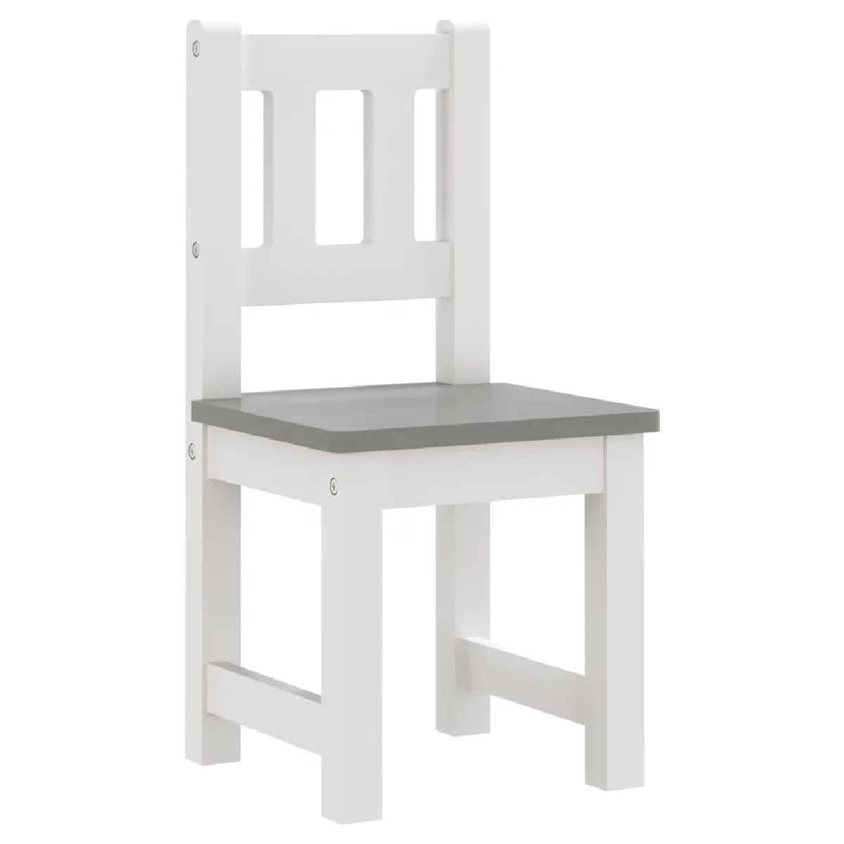Vidaxl Ensemble table et chaises enfants - Blanc/Gris