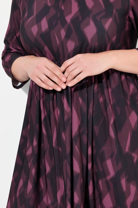 Jerseykleid, A-Linie, Alloverprint