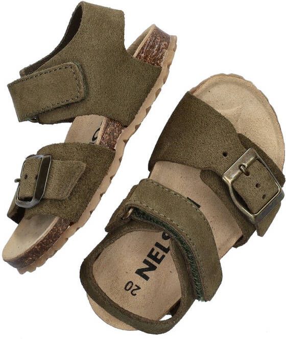 Nelson Kids suède sandalen groen Jongens Suede Effen 28