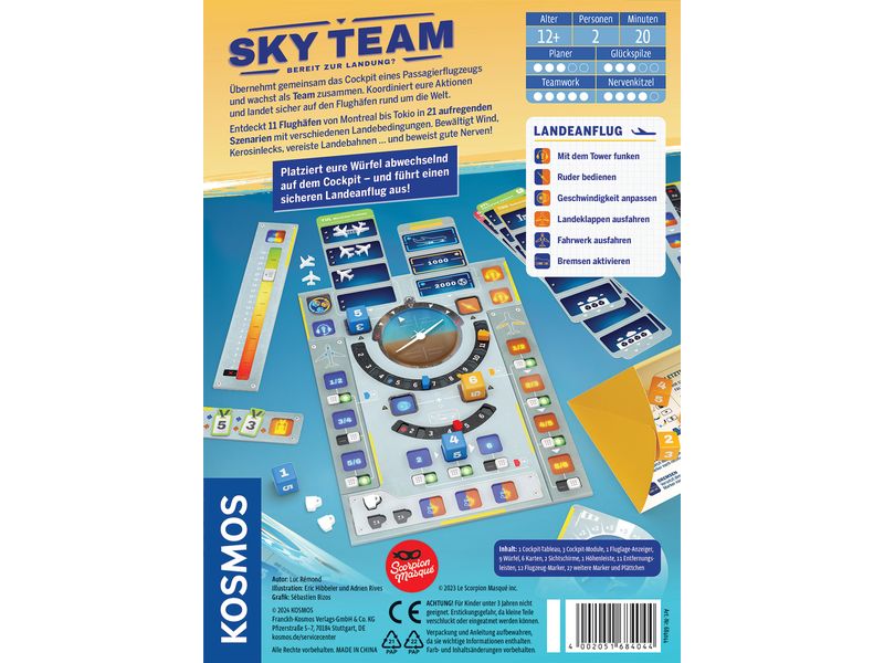 Kosmos Familienspiel Sky Team -DE- Kooperatives Spiel für zwei Personen