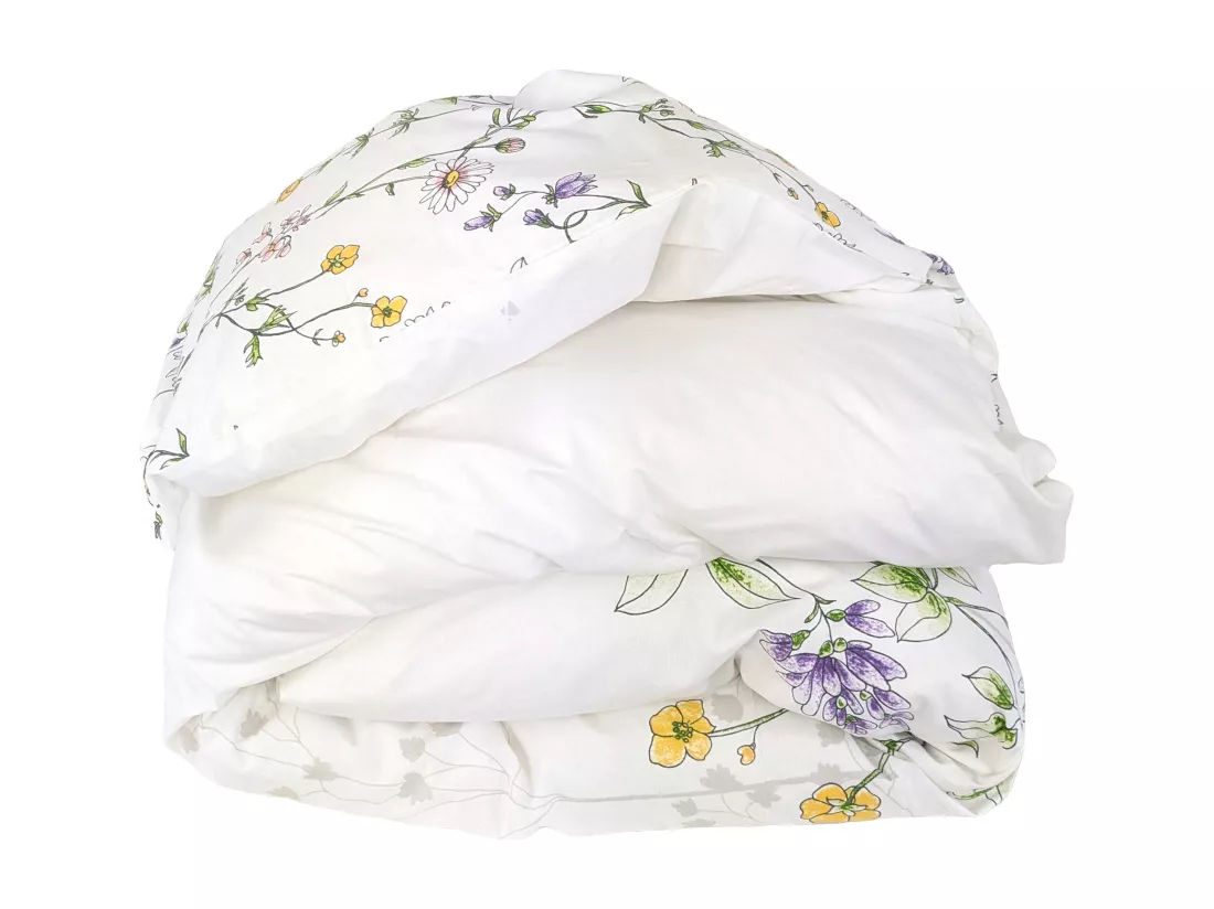 Housse de couette 200x200 cm coton FOLIFLORA Blanc