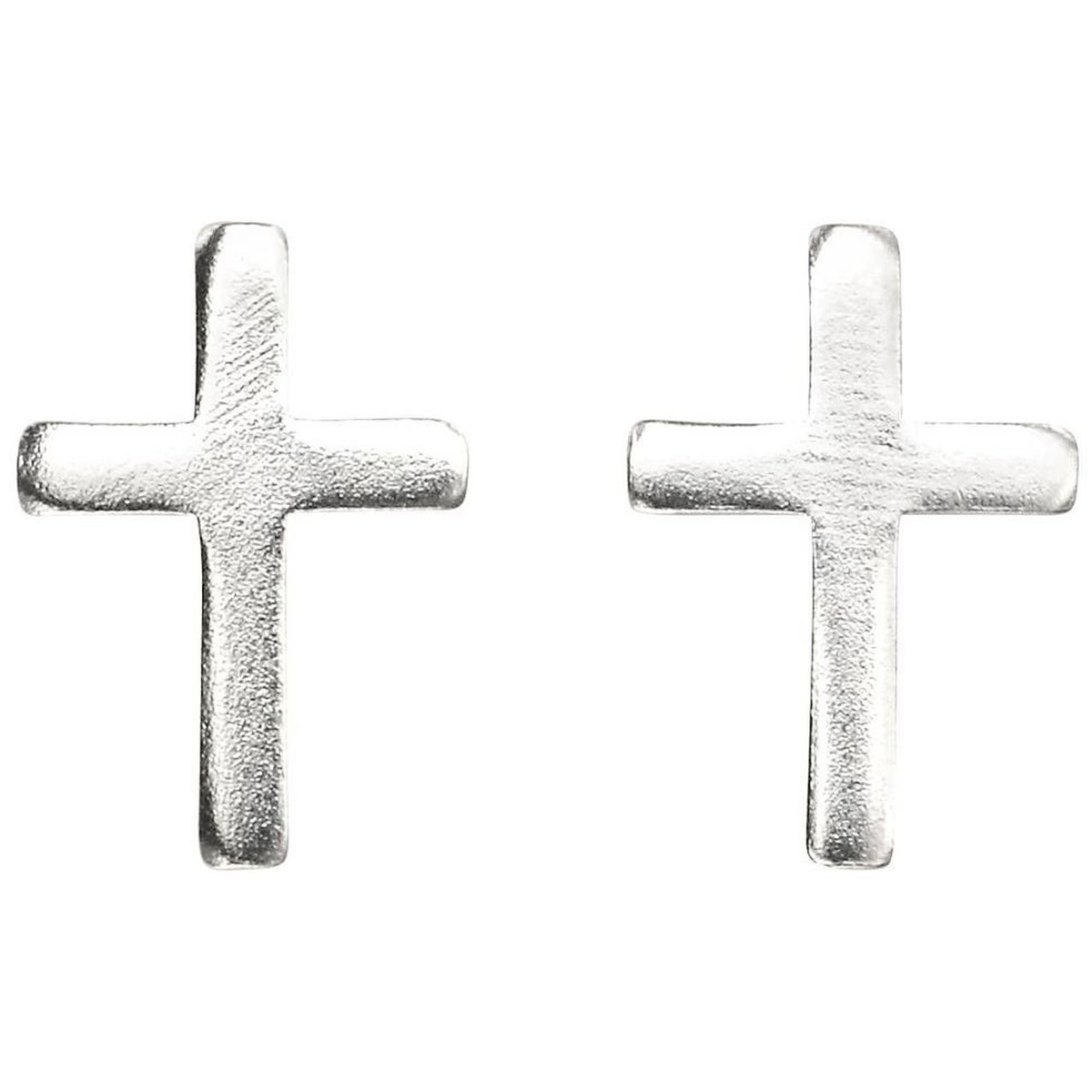 Boucle d'oreille croix en argent 925/1000